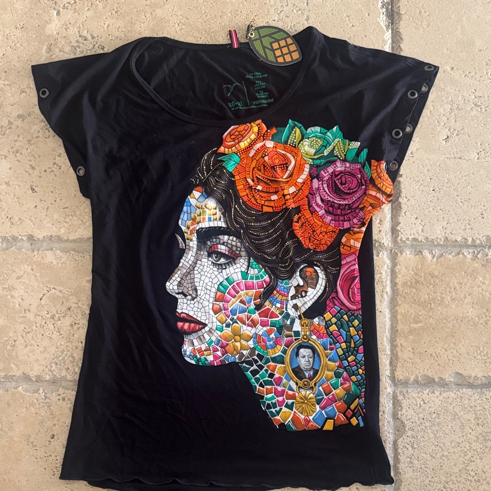 Mosaic Art Black Women's Tee